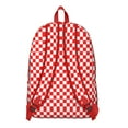 thumbnail image 3 of White Red Checkered Backpack for School,Cute School Bag,Schoolbag with Adjustable Shoulder Straps & Padded Back,15.7"x11.8"x5.5", 3 of 5