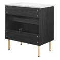 thumbnail image 4 of Sink Vanity Cabinet, White Black, Wood, Hotel Bedroom Bathroom, Modern Contemporary HB36416, 4 of 15