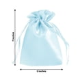 thumbnail image 2 of Efavormart 60 Pack Light Blue Satin Drawstring Wedding Party Favor Gift Bags 5"x7", 2 of 4