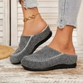 thumbnail image 2 of Wovix Women Men Slip On Moccasin Slippers Indoor Outdoor Warm Fuzzy Comfy House Shoes Fluffy Wide Loafer Slippers Daily Light Gray 40, 2 of 7
