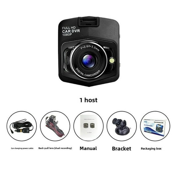 1080P Dual Dash Cam, Front and Rear Car Camera, 32GB Memory, Night Vision, G-Sensor, Loop Recording, Wide Angle Lens