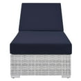 thumbnail image 6 of Modway Convene Rattan Weave Outdoor Patio Chaise in Light Gray/Navy, 6 of 8