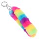 thumbnail image 3 of 2 llaveros de peluche arcoíris para mujer, con tiras de peluche, adornos para llaveros., 3 of 6