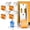 Orange, variant on olkpmnmk 4Pcs Low Profile Caster Wheels, Rubber Side Mount Casters, Bottom Rollers with Bracket, Non-Slip Side Mount Caster Wheels for Room Door, Cabinet,Storage Box, Underbed Drawer, Bookcase