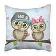thumbnail image 1 of RYLABLUE Animals With Two Cute Cartoon Owls Baby Child Beautiful Bird Birthday Cap Celebrations Pillowcase 20x20 inch, 1 of 1