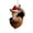 2#D, variant on Christmas Tree Ornaments, 2D Acorn Woodland Animal Hanging Ornament, Cute Animal Figurine Pendants with Red Bow, Festive Berry Accent for Xmas Holiday Home Party Decoration, Winter Decor Gift