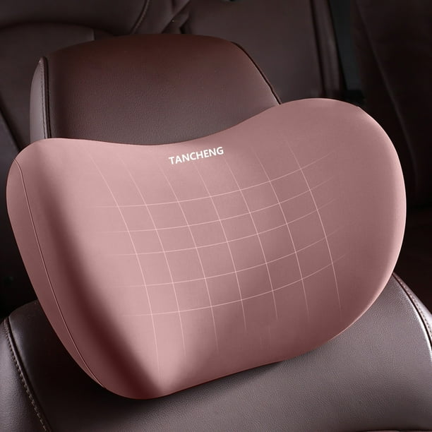Almohada cervical de espuma viscoelástica para reposacabezas de coche | Almohada de viaje ergonómica y supersuave con funda extraíble y transpirable | Sujeta el cuello y la espalda de conductores y