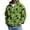 Green02, variant on Men Halloween Full‑Zip Hoodie, Waffle‑Textured Long Sleeve Hooded Sweatshirt with Pockets