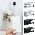 thumbnail image 1 of Bathroom Storage Shelf Multi-purpose Polishing Mirror Surface Anti-rust Strong Load-bearing Storage Space Saving Waterproof Tissue Storage Box Bathroom Accessories, 1 of 8