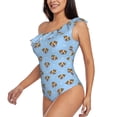 thumbnail image 2 of Gaeub Terrier Women's One Shoulder Ruffle Tummy Control Swimwear for Swimming Surfing Beach Party - XX-Large, 2 of 8