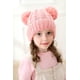 thumbnail image 4 of Gorros para bebé niña Gorro de punto Gorro de invierno para bebé Gorro lindo con pompones para bebé Gorro para niñas y niños Gorro grueso y cálido para niños pequeños, de 1 a 5 años, 1 unidad rosa), 4 of 5