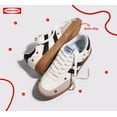 thumbnail image 3 of LUCKY STEP Womens Fashion Floral Embroidery Retro Sneakers Casual Shoes,White&Black, 3 of 10