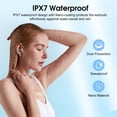 thumbnail image 6 of Wireless Earbuds, Bluetooth Ear Buds 5.4 Mini Hifi Stereo with 4 Enc Noise Cancelling Mics Wireless Headphones, 40H in Ear Earphones, Usb C, IP7 Waterproof Bluetooth Headphones for Sports, Workout, 6 of 8