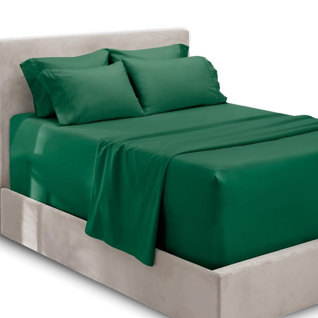 Juego de sábanas Hearth & Harbor Extra Deep Pocket Full Hunter Green