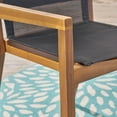 thumbnail image 3 of Noble House Belfast Wooden Mesh Patio Dining Arm Chair in Teak (Set of 2), 3 of 7