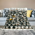 thumbnail image 2 of COMIO Cute Penguin Greeting Flannel Blanket Super Soft Cozy Plush Blankets Lightweight Throw Blanket for Couch Sofa Bed, 2 of 6