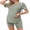 Light Green, variant on Maternity Sets 2 Piece Outfits Ribbed Knit Short Sleeve Shirts and Biker Shorts Pregnancy Loungewear Mama Clothes