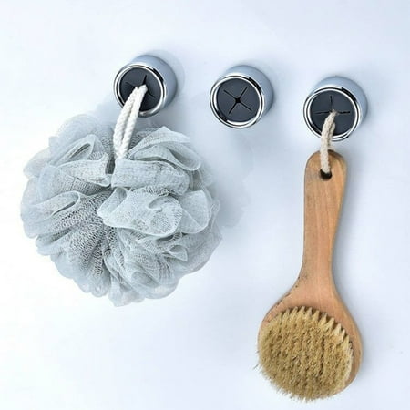 

3PC Kitchen Bathroom Holder Self Wall Dish Towel Hook Round Wall Shower Curtain Rod Hooks Clothes Hooks for Wall Jewelry Hanger Wall with Pockets