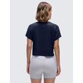 thumbnail image 2 of Remera CRZ YOGA Crop Top de Algodón Pima Azul Marino Talle M, 2 of 7
