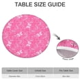 thumbnail image 6 of Pink Butterfly Pattern Round Fitted Tablecloth with Elastic Edge,Dining Table Cover Waterproof,Outdoor Round Tablecloth for Camping,Dining,Indoor and Outdoor, 6 of 7