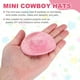 thumbnail image 3 of Sombreros de vaquero mini Uxcell, 8 piezas de sombreros vaqueros en miniatura para manualidades, decoración de fiestas, estilo brillante, rosa loto, 3 of 5
