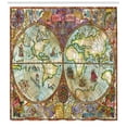 thumbnail image 3 of Ambesonne Watercolor Shower Curtain, Vintage World Map, 69"Wx70"L, Multicolor, 3 of 3