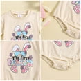 thumbnail image 4 of Gunia Baby Boy Girl Easter Outfit Short Sleeve Letter Prints Kids Romper Clothes Sets 0-18 Months, 4 of 8