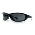 thumbnail image 4 of Urban Y2K Wrap Around Sport Plastic Windbreak Oval Sunglasses All Black, 4 of 8