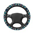 thumbnail image 4 of YFYANG Universal Elastic Vintage Blue Decorative Stripes Car Steering Wheel Cover, Non-Slip Sweat Absorbent, 4 of 8