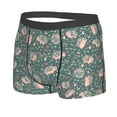 thumbnail image 2 of Kll Hedgehogs And Flowers Men'S Cotton Boxer Briefs Underwear-Medium, 2 of 9