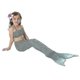 thumbnail image 3 of Traje de baño para niñas, conjunto de Bikini con cola de sirena, trajes de juego de rol, trajes de baño, azul oscuro, 9-10 años, 3 of 4