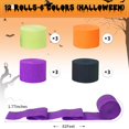 thumbnail image 2 of Serpentinas de papel crepé para Halloween, 12 rollos, 4 colores, Oun Nana, 2 of 7