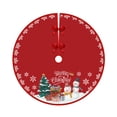 thumbnail image 2 of Wzzjkit Christmas Tree Skirt, Red and White Backgrond Snowflake Tree Skirt, Winter Xmas Tree Mat Decor for Home Party Holiday Decorations (Multiple Styles Available), 2 of 6