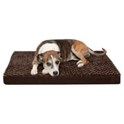FurHaven Pet Products Ultra Plush Orthopedic Deluxe Mattress Pet Bed for Dogs & Cats - Chocolate, Large