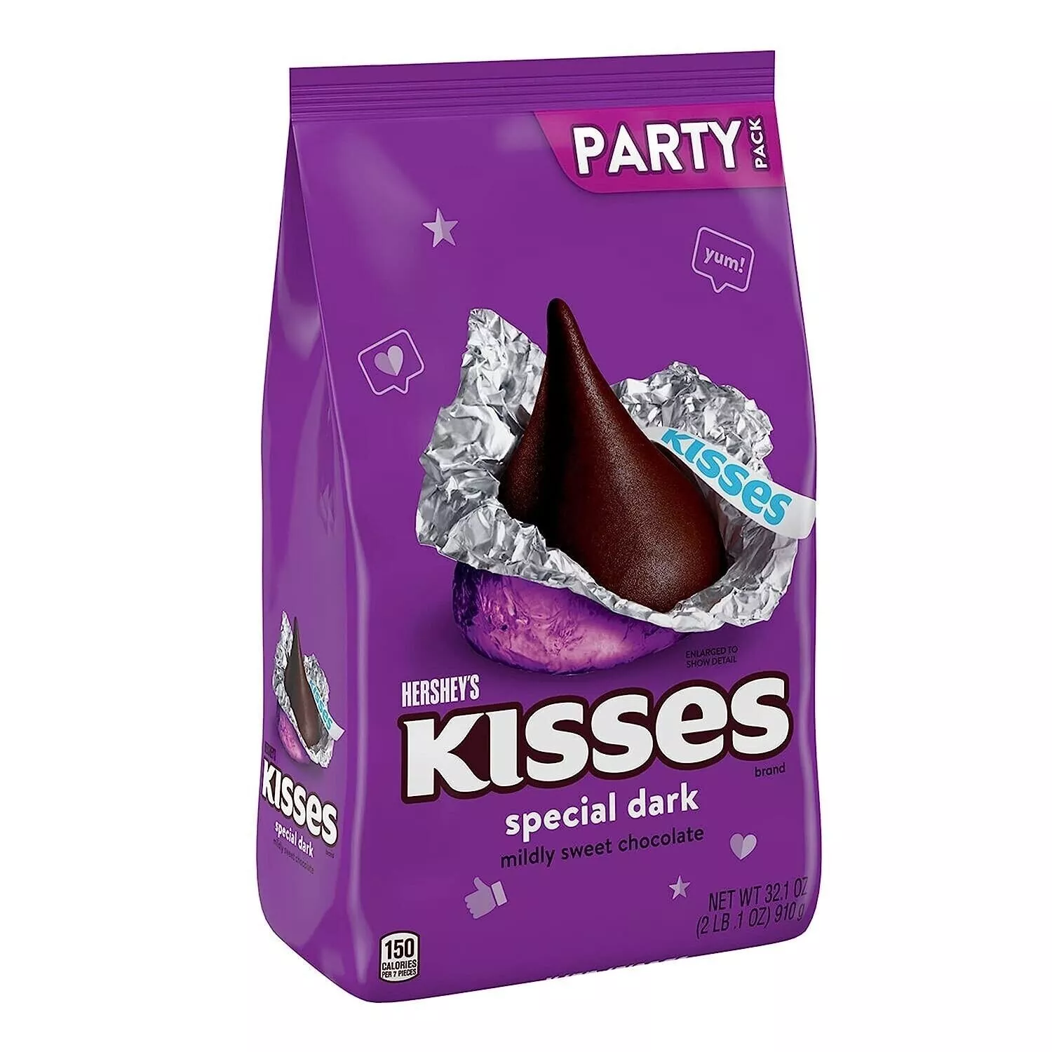 HERSHEY'S KISSES Bulk Party Size Silver Foils Milk Chocolate