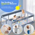 thumbnail image 2 of Baby Playpen Jaobeem para interiores y exteriores con copas antideslizantes, 2 of 7