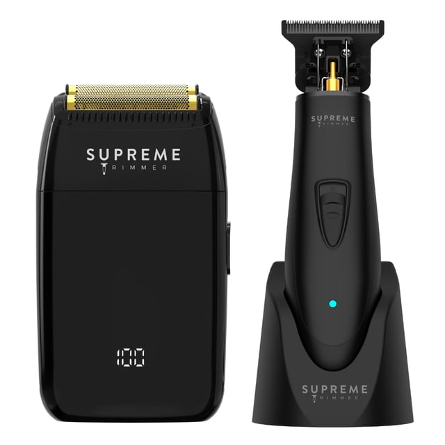 Afeitadora eléctrica Supreme Trimmer ST5206 - Kit para barba, color negro