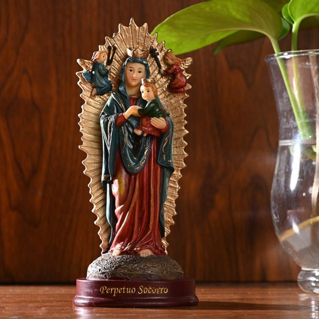 Hand-Made Nun Statues Smooth Body Lines Resin Statue Gifts Family Decorative