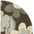 thumbnail image 3 of SAFAVIEH Bella Dayna Floral Flowers Wool Area Rug, Brown/Multi, 5' x 5' Round, 3 of 5