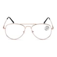 thumbnail image 3 of V.W.E. Metal Tear Drop Progressive Reading Glasses - Zero Power On Top - Clear No Line Reader - AR +2.25, 3 of 4