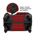 thumbnail image 4 of Lsque Red Black Houndstooth Printed Luggage Cover, Travel Luggage Protector,Scratch and Dirt Resistant, Fits 18-32 Inch Luggage - Small, 4 of 9