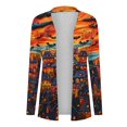 thumbnail image 5 of WXLWZYWL Halloween Cardigan for Women Plus Size Long Open Front Cardigans Halloween Pumpkin Pattern Cardigan Bat Cardigan, 5 of 5