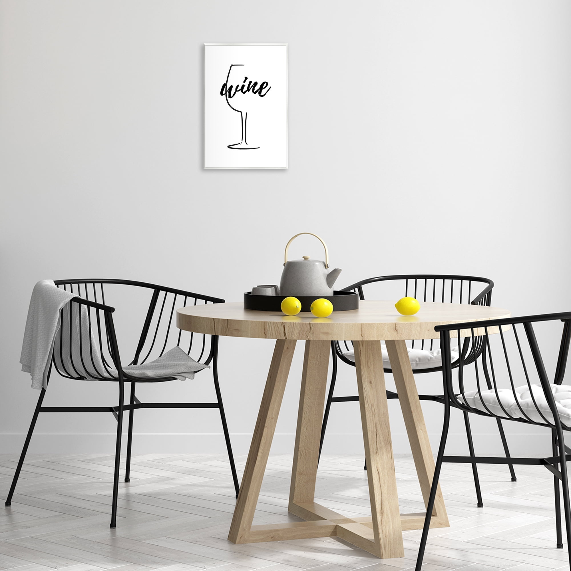 Stupell Industries Minimal Wine Glass Food & Beverage Painting Unframed Art Print Wall Art, 10 x 15