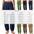 thumbnail image 2 of Dolkfu Regular Fall&Winter Pants for Women Blue Jogger Cotton Blend Refined Mid-Waist Joggers Sweatpants Solid Casual Elastic Waist Pants Navy,M, 2 of 5
