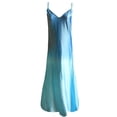 thumbnail image 3 of Lastesso Summer Beach Dresses for Women Solid Sleeveless Long Maxi Dress Casual Strappy V Neck Hawaiian Luau Dress, 3 of 4