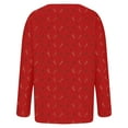 thumbnail image 5 of Christmas Outfits Womens Loose Ribbed Knit Sweater Cardigans Button Up Long Sleeve Xmas Printed Holiday Clothes (M, Red), 5 of 5