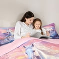 thumbnail image 4 of Erosebridal Chic Horse Twin Comforter Sets for Girls, Pink Cherry Blossoms Bedding Set, 4 of 6