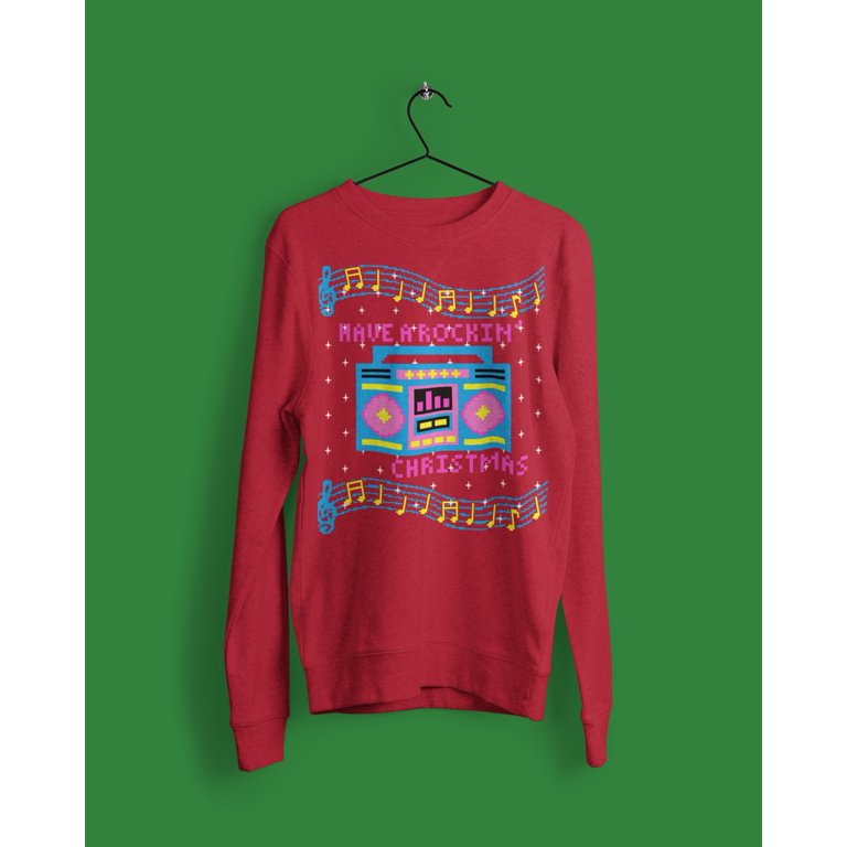 Old Glory Mens Retro Boombox Music Have a Rockin' Ugly Christmas