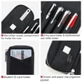 thumbnail image 4 of Hiram Genuine Leather Pencil Case with 4 Slots, Handmade Multifunctional Zipper Fountain Pen Bag, Student Stationery Pen Box (Black), 4 of 9