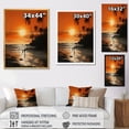 thumbnail image 4 of Designart "Beach horizon Sunset II" Nautical & Beach Floater Framed Wall Art Living Room, 4 of 7